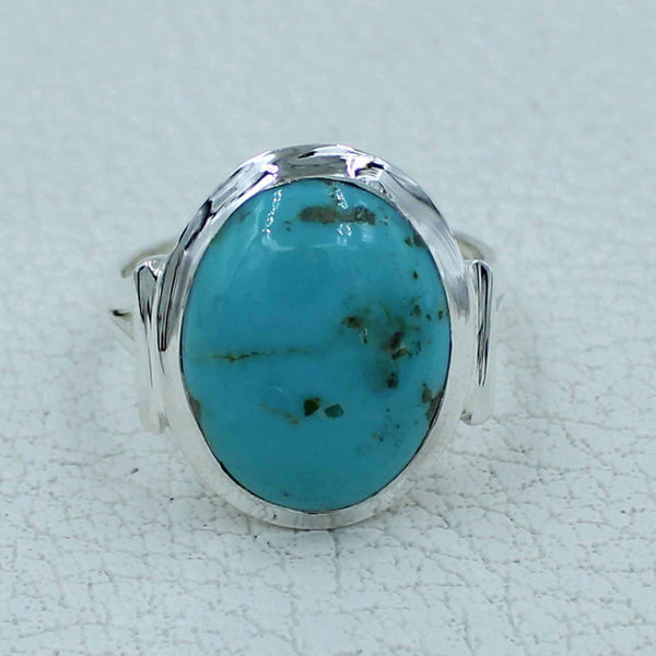 Vintage Genuine Turquoise Ring 925 Sterling Silver Made in Mexico Unique Barrel deals