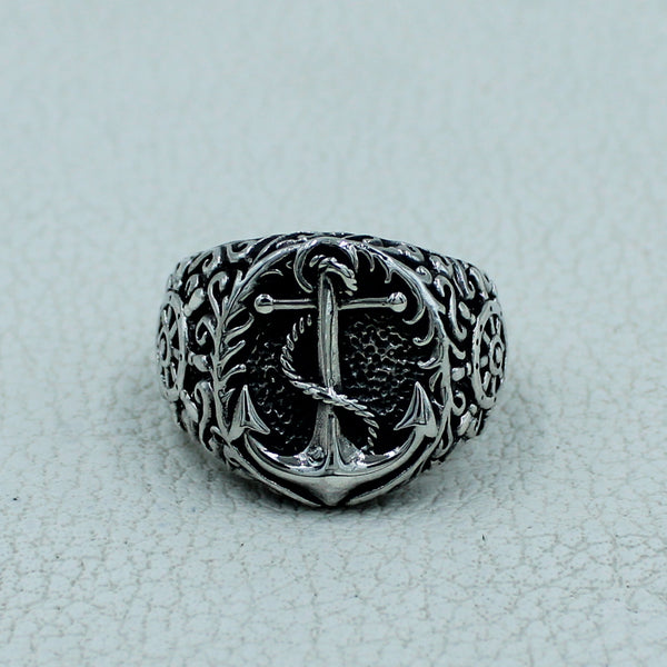 Vintage Anchor Ring Punk Mens Rings – Silvex Jewelry