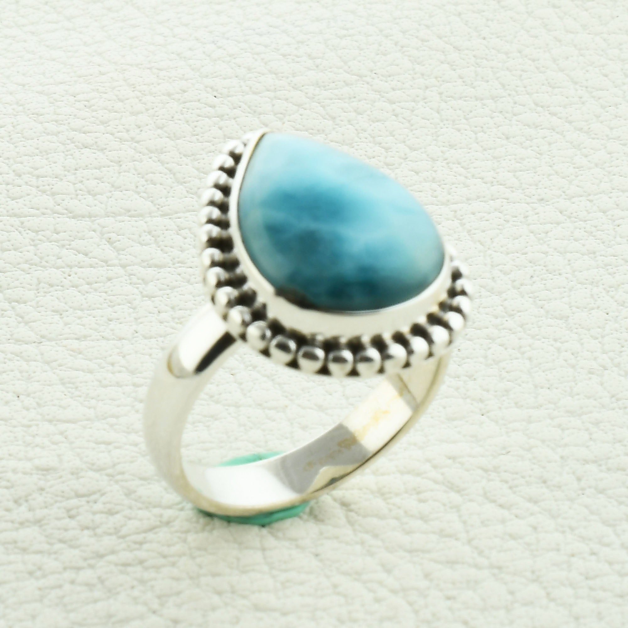 Larimar Sterling Silver Handmade Ring