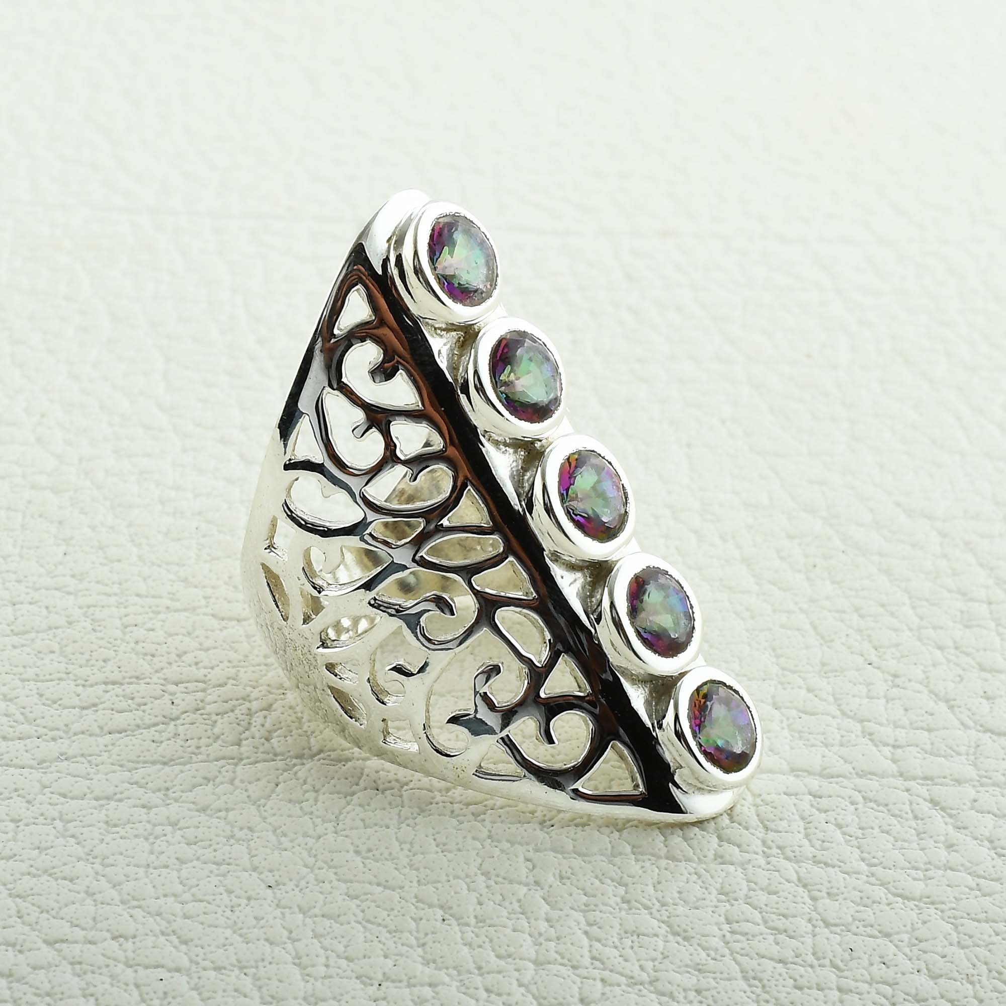 Dazzling Mystic Quartz Women Ring