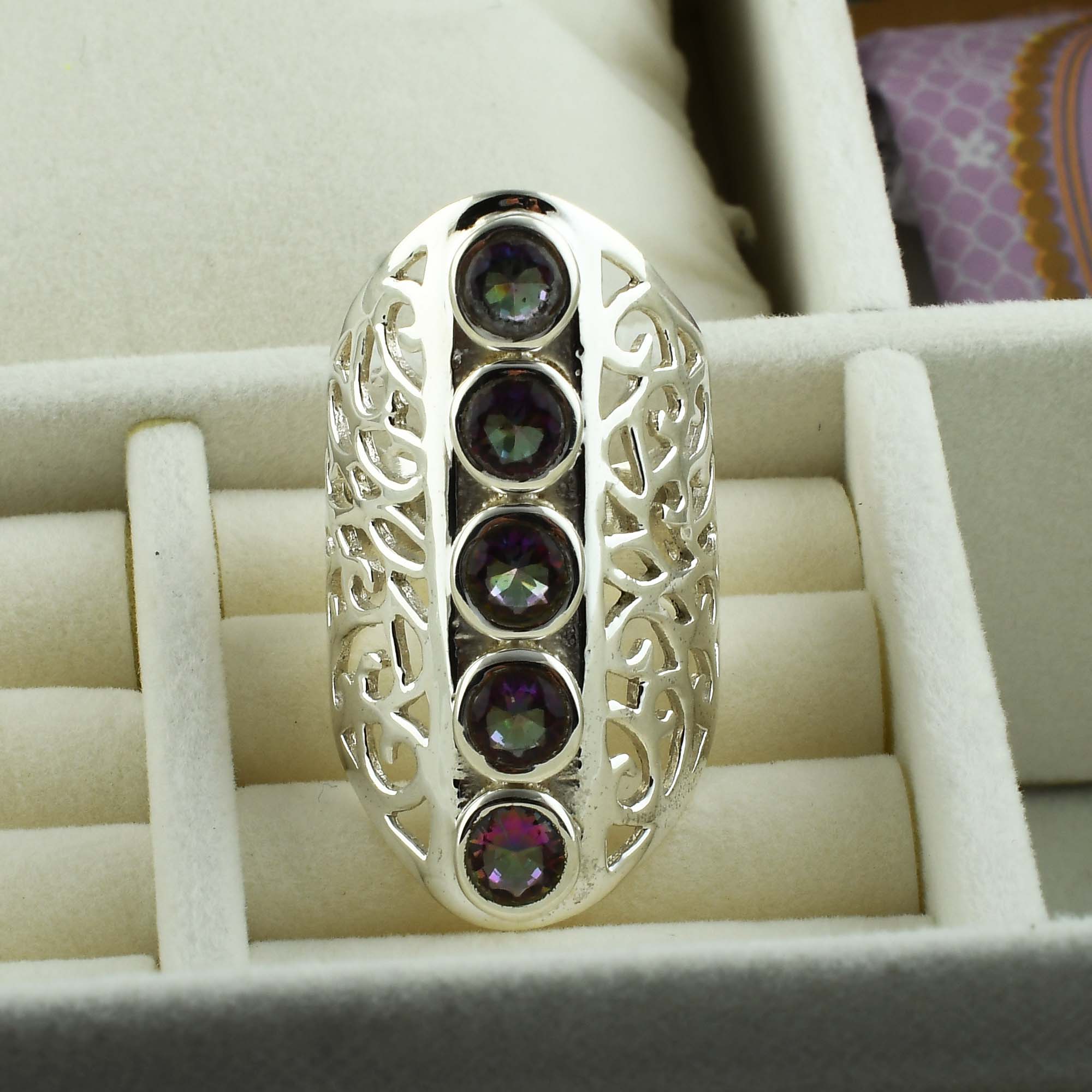 Dazzling Mystic Quartz Women Ring