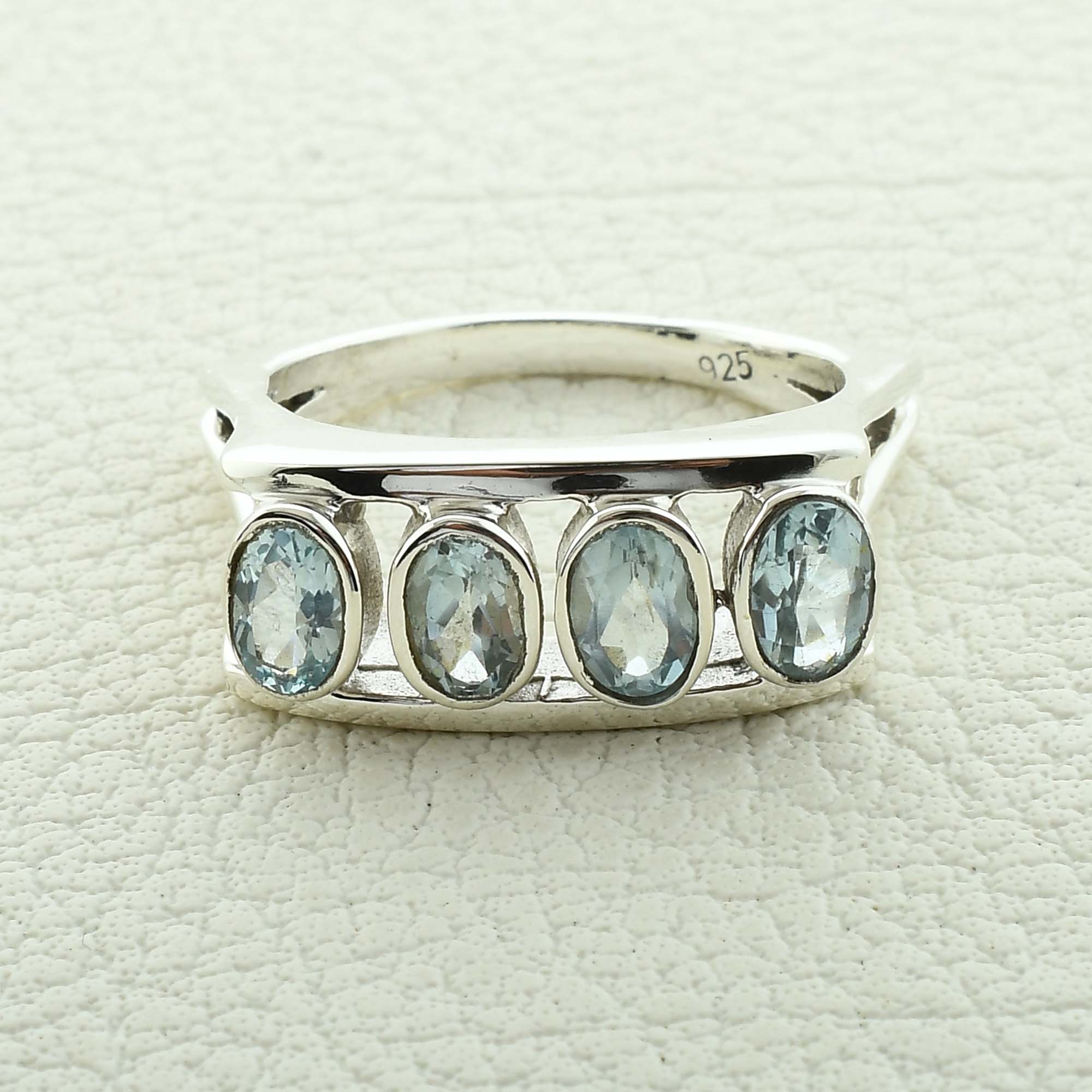 Sky Blue Topaz Sterling Silver Ring