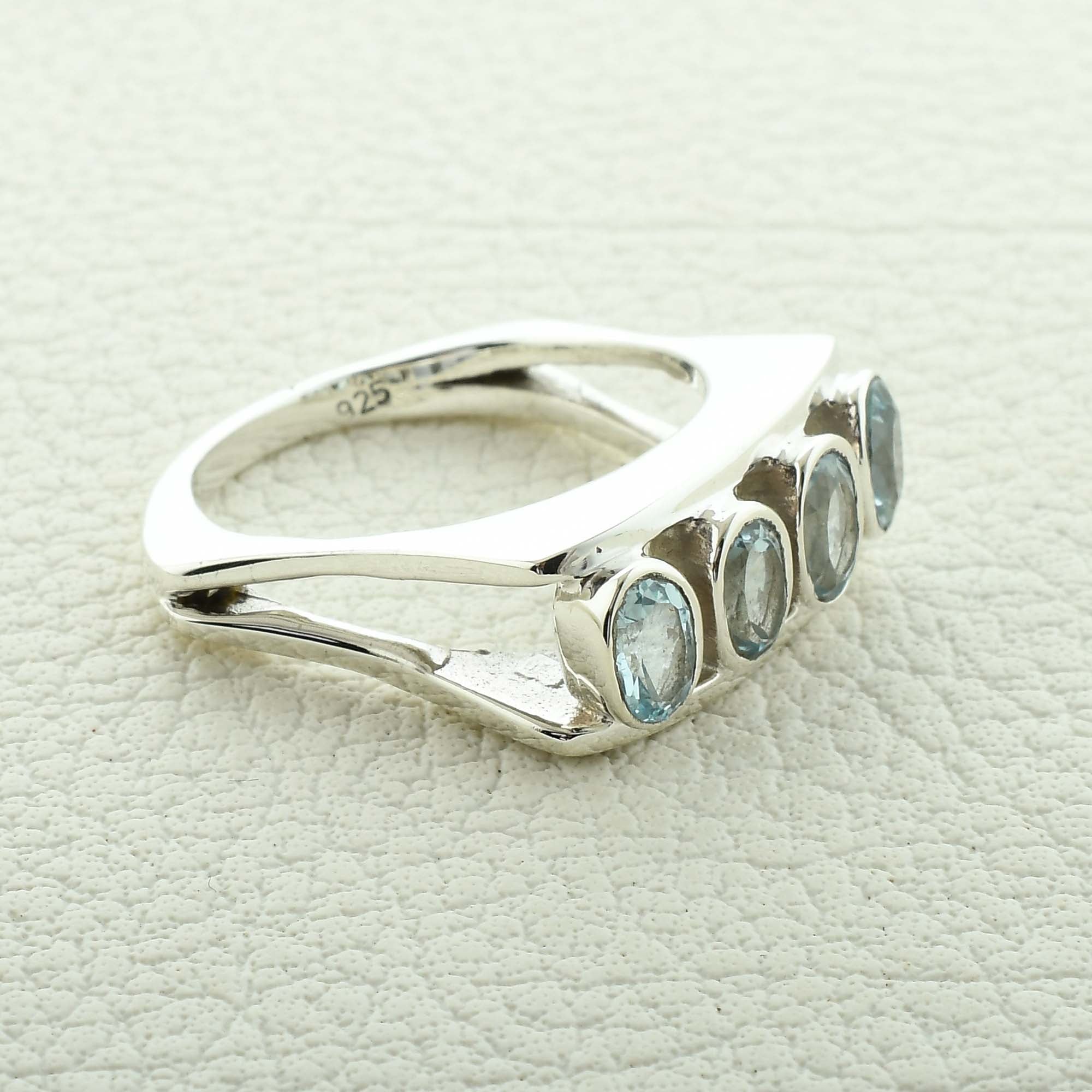 Sky Blue Topaz Sterling Silver Ring