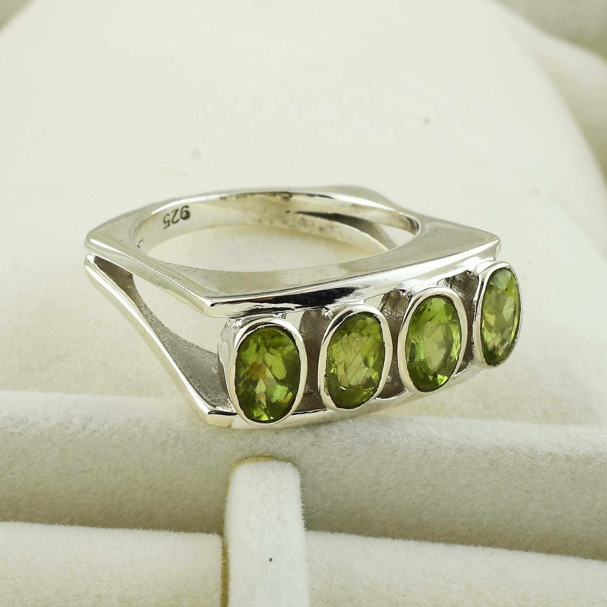 Peridot Ring - August Birthstone Silver Jewelry