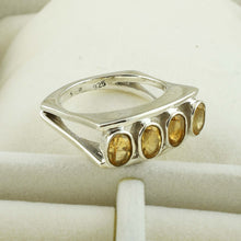 Pretty Looks ! Citrine Gemstone Designer Silver Ring