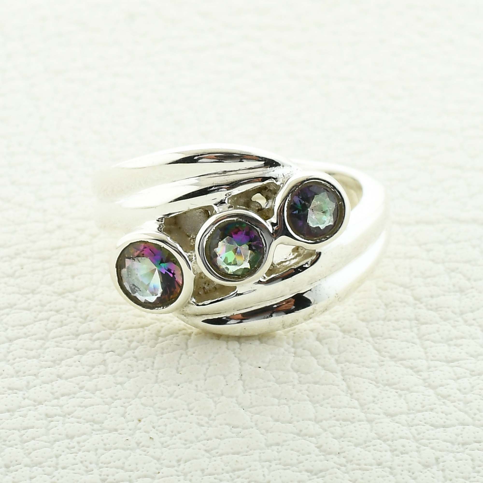 Midnight Mystic Quartz Sterling Silver Ring