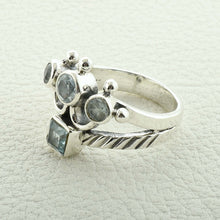 Blue Topaz Gemstone Unisex Ring