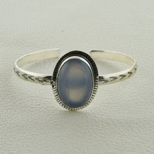 Chalcedony Sterling Silver Cuff Bangle