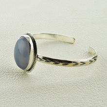 Chalcedony Sterling Silver Cuff Bangle