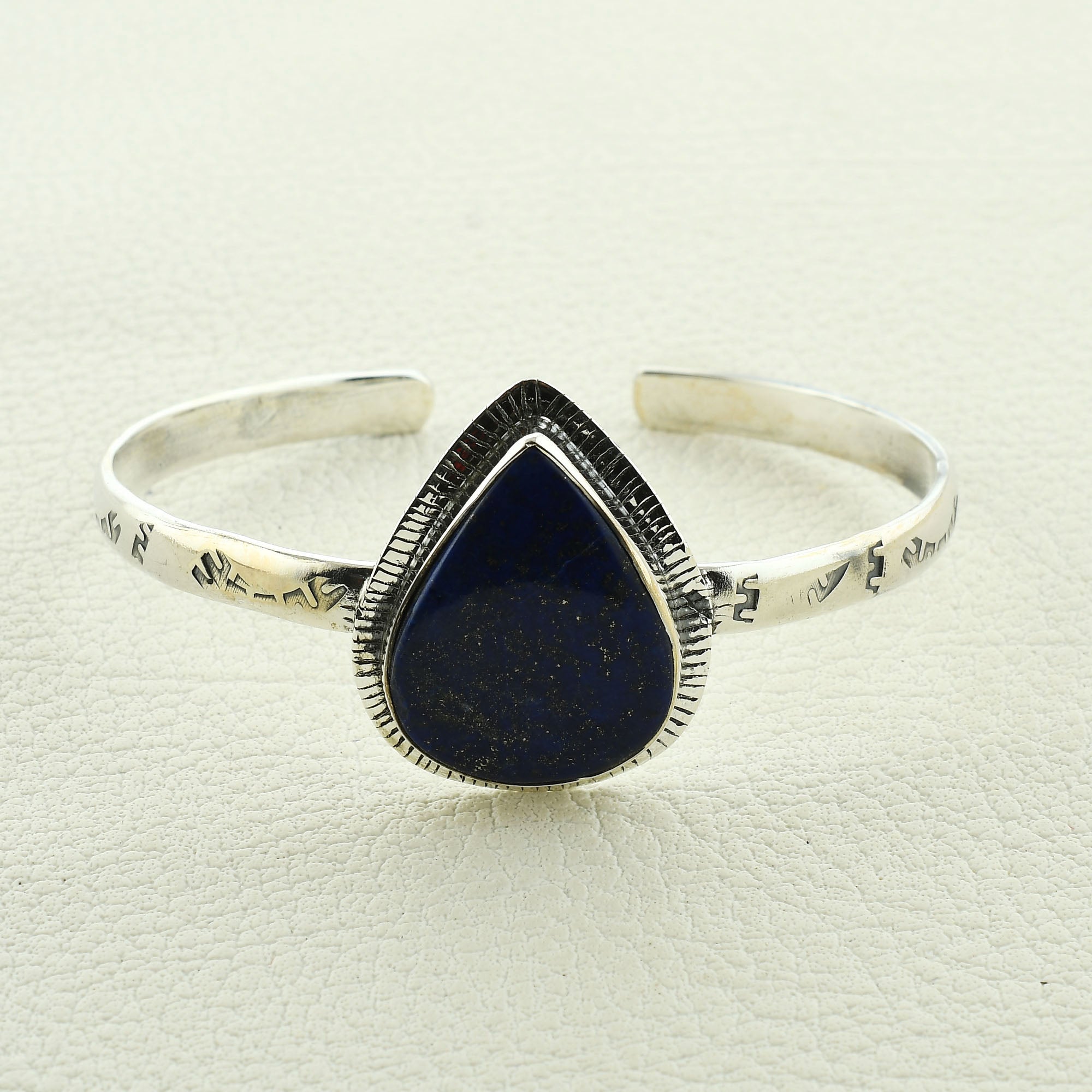 Lapis Lazuli with Sterling Silver Bangle