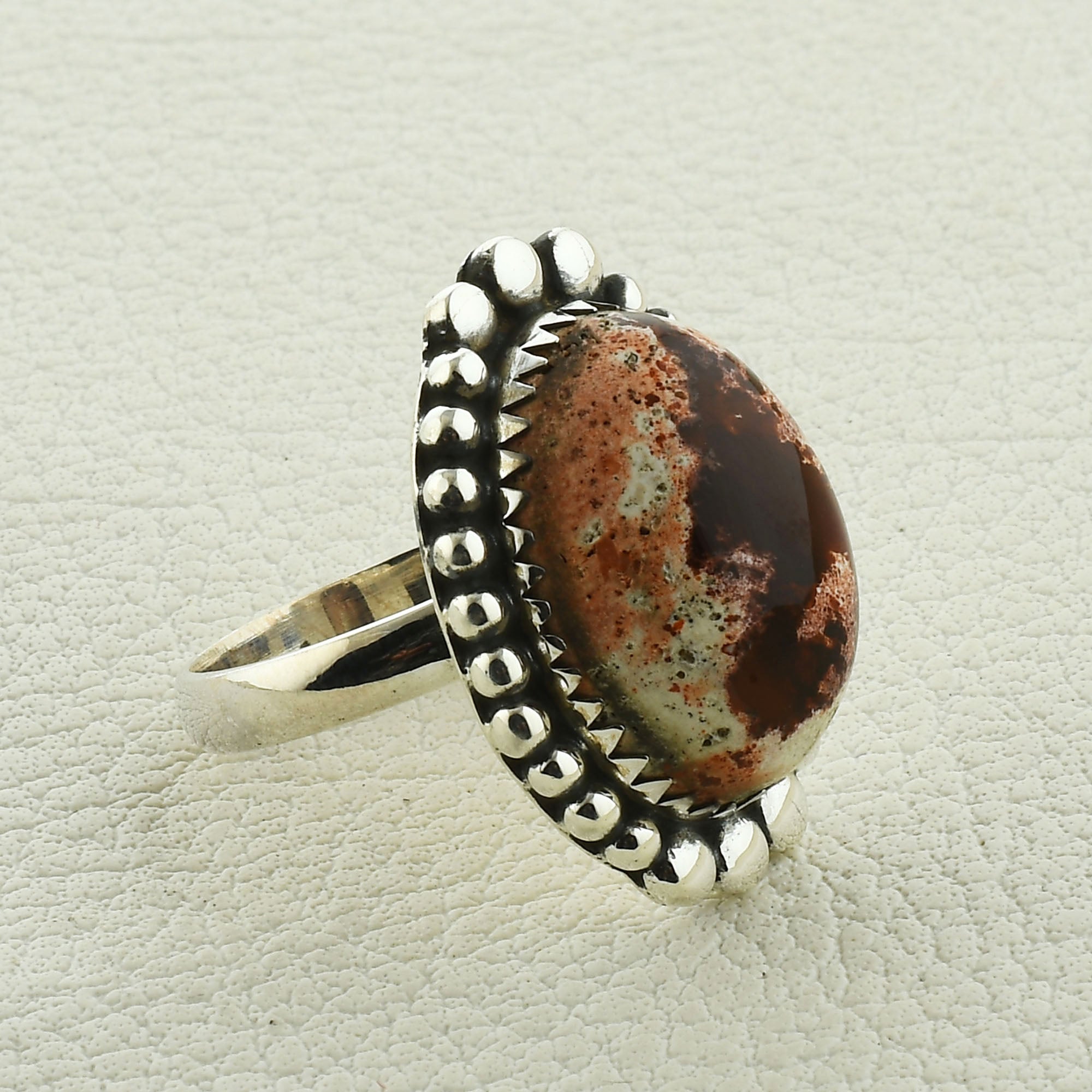 Mexican Fire Opal Sterling Silver Handmade Ring