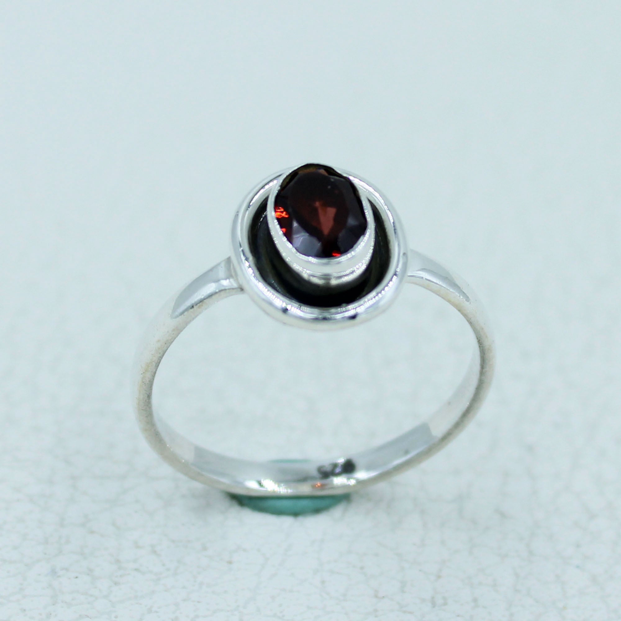 Garnet 925 Sterling Silver Ring