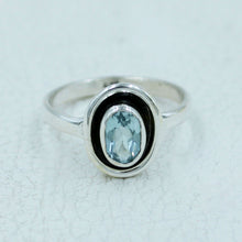 Blue Topaz Sterling Silver Ring