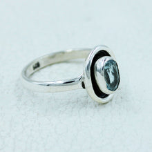 Blue Topaz Sterling Silver Ring