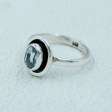 Blue Topaz Sterling Silver Ring