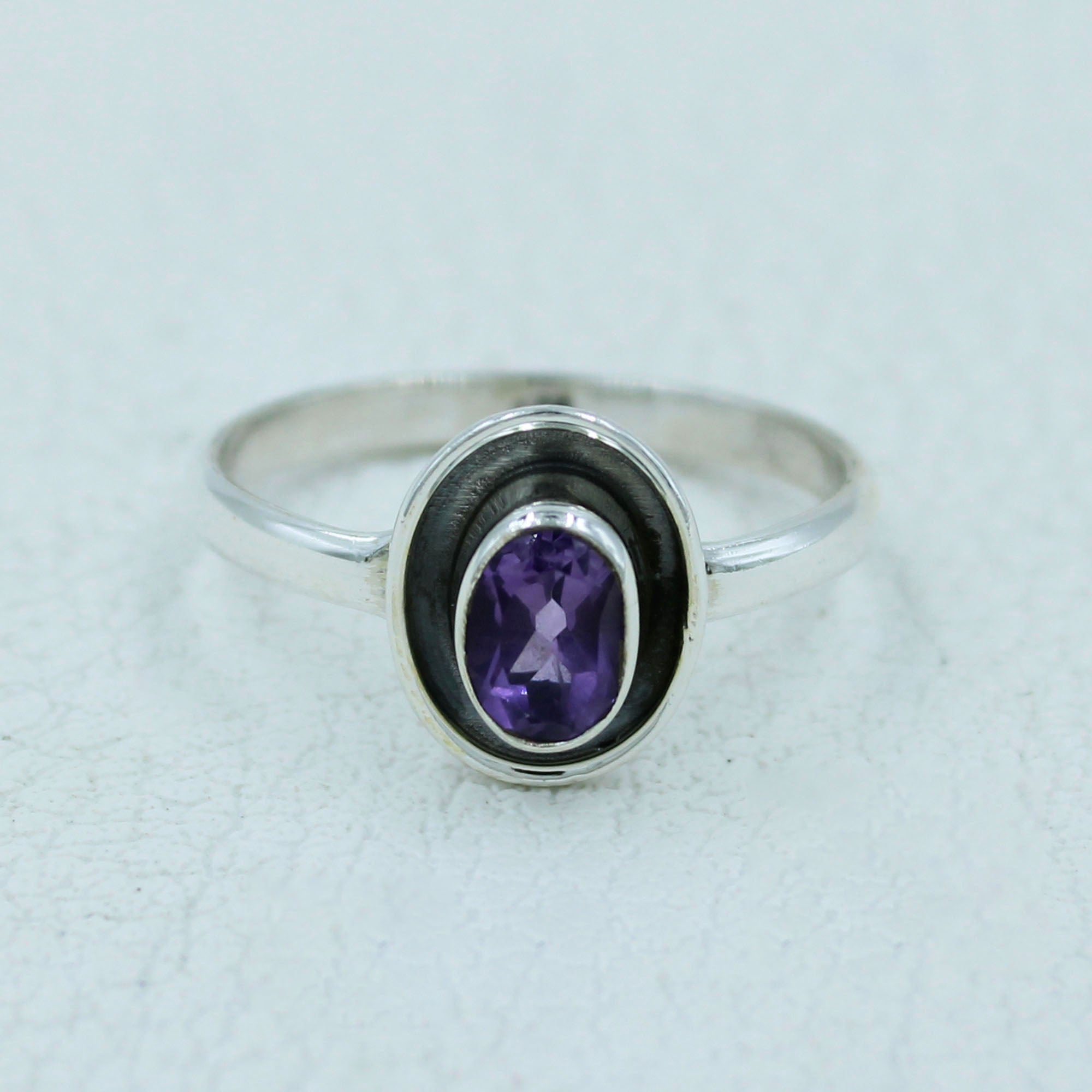 Amethyst Silver Women Ring