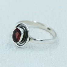 Natural Garnet Sterling Silver Ring