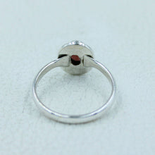 Natural Garnet Sterling Silver Ring