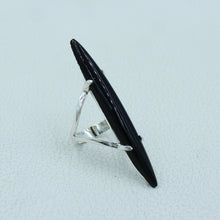 Large Black Onyx Ring - 925 Sterling Silver Handmade Jewelry