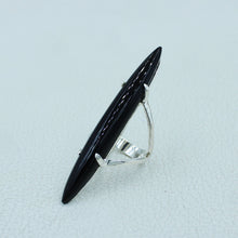 Large Black Onyx Ring - 925 Sterling Silver Handmade Jewelry