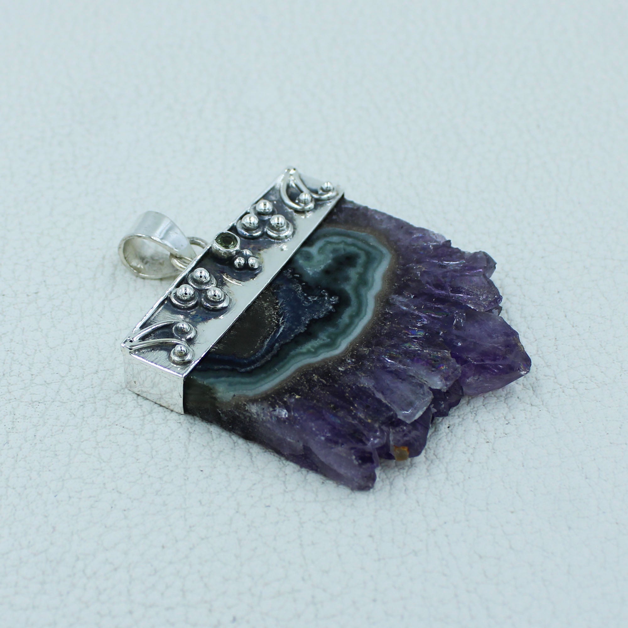 Amethyst Stalactites Sterling Silver Pendant