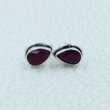 12 Pair Ruby, Emerald, Sapphire Studs Earrings
