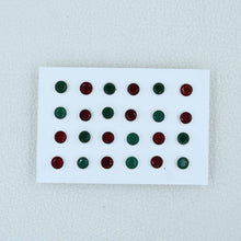 Ruby and Emerald Studs Earrings - 12 Pair Jewelry