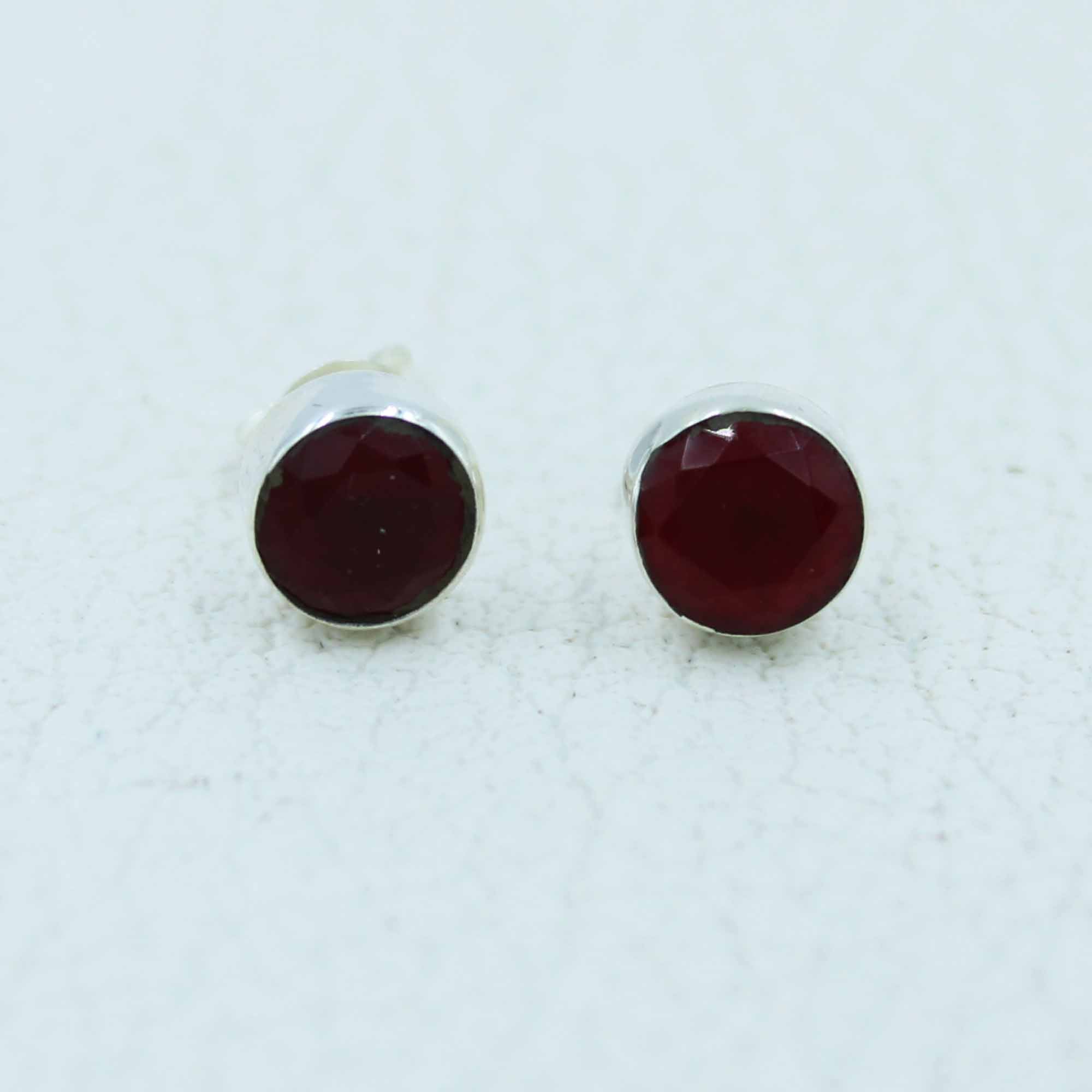 Ruby and Emerald Studs Earrings - 12 Pair Jewelry