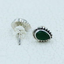 925 Sterling Silver Studs Earrings - Emerald, Ruby, Sapphire Gemstone