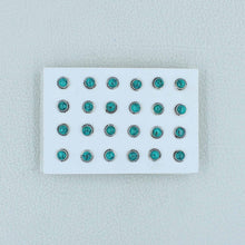 Turquoise Studs Women Earrings - 12 Pair