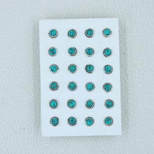 Turquoise Studs Women Earrings - 12 Pair
