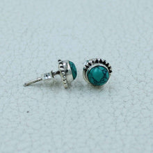 Turquoise Studs Women Earrings - 12 Pair