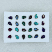 Multi Gemstone Women 12 Studs Earrings