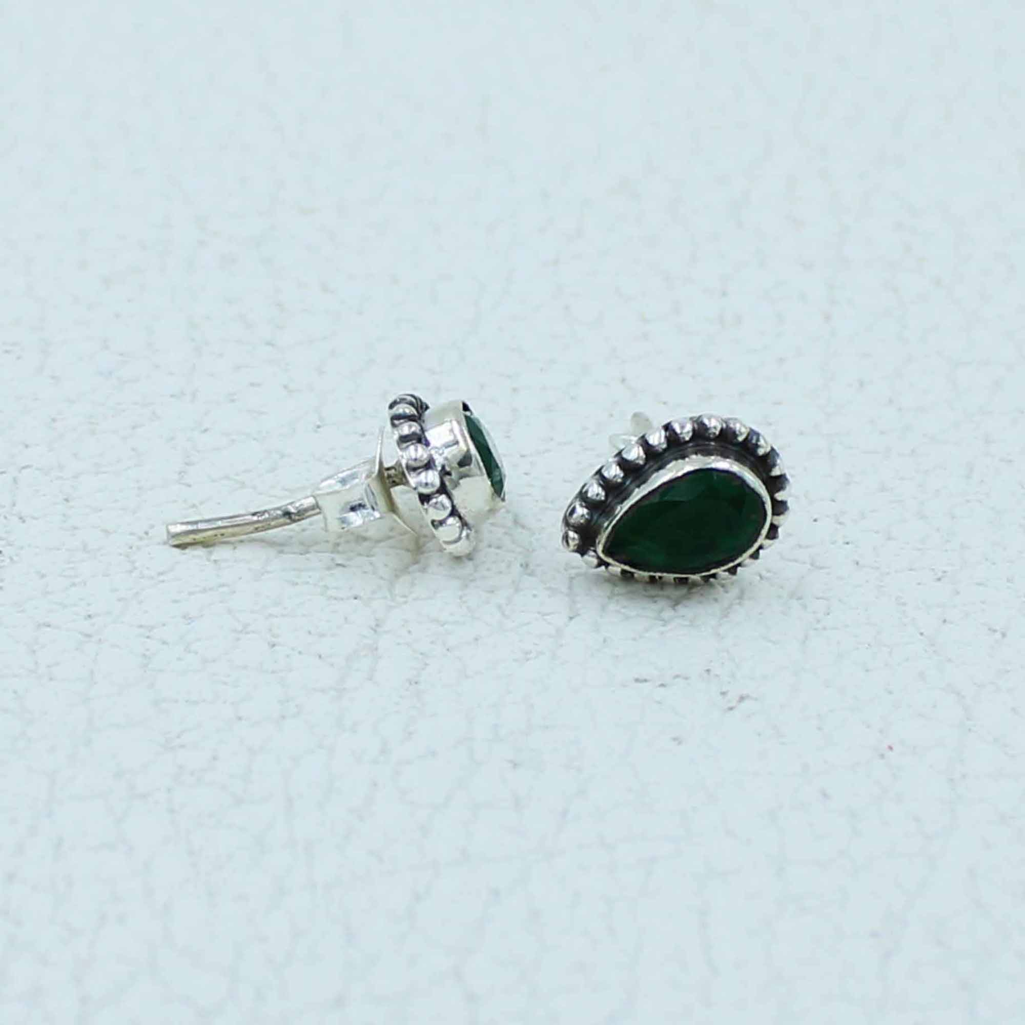 Emerald, Ruby, Sapphire Stud Earrings - 12 Pair Stud Jewelry