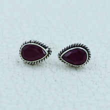 12 Pair Ruby, Emerald, Sapphire Studs Earrings
