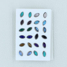 Multi Stone 12 Pair Studs Earrings - Women Studs Jewelry