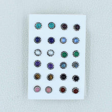12 Pair Women Studs Earrings Multi Stone Jewelry