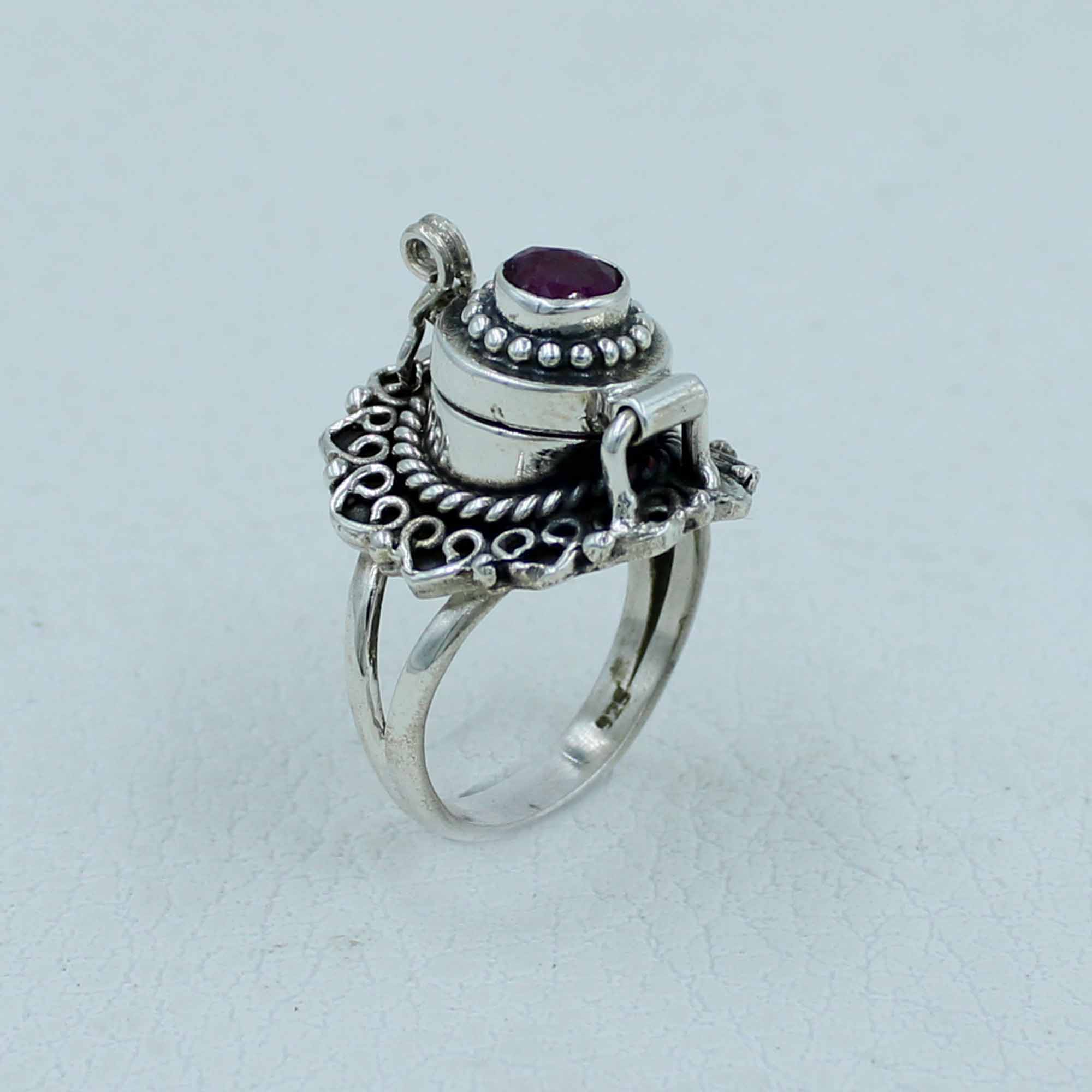 Ruby Gemstone Sterling Silver Ring