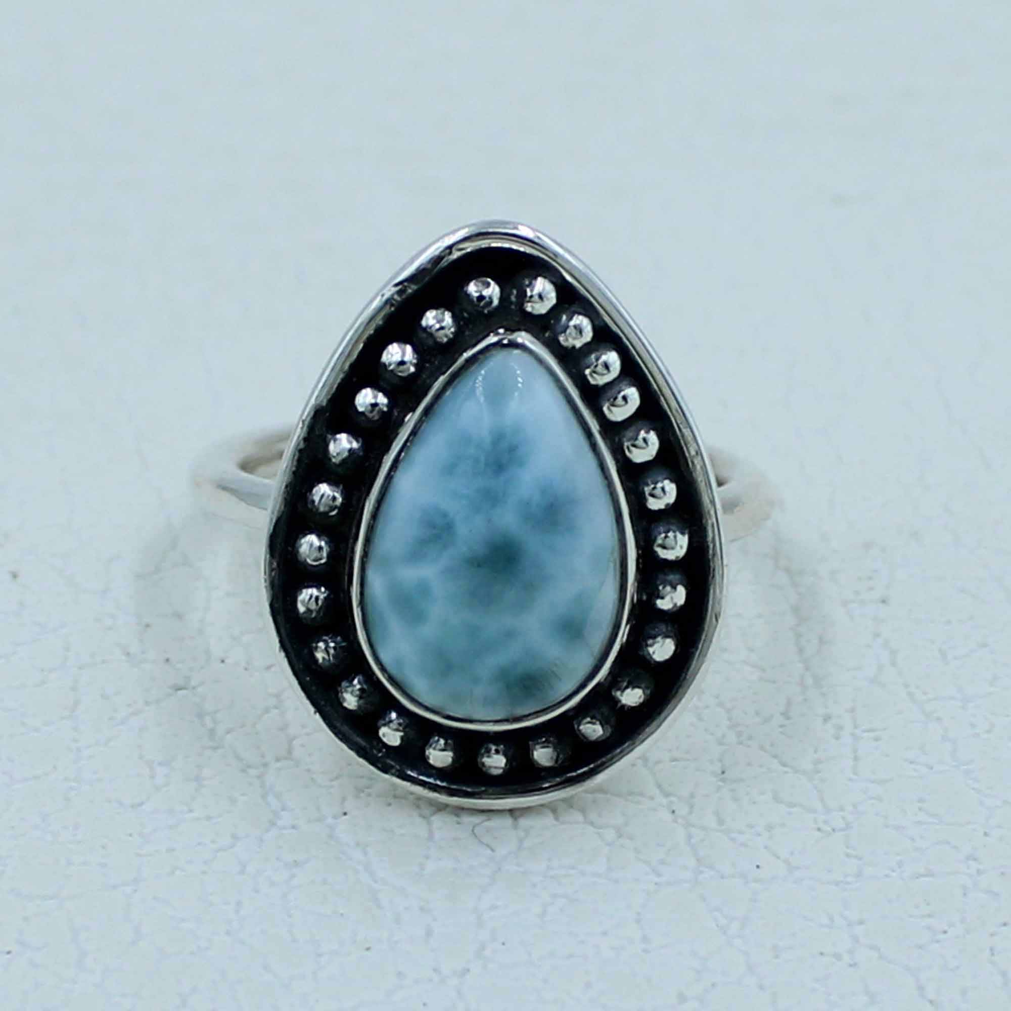 Gorgeous larimar ring - Unisex Larimar Ring