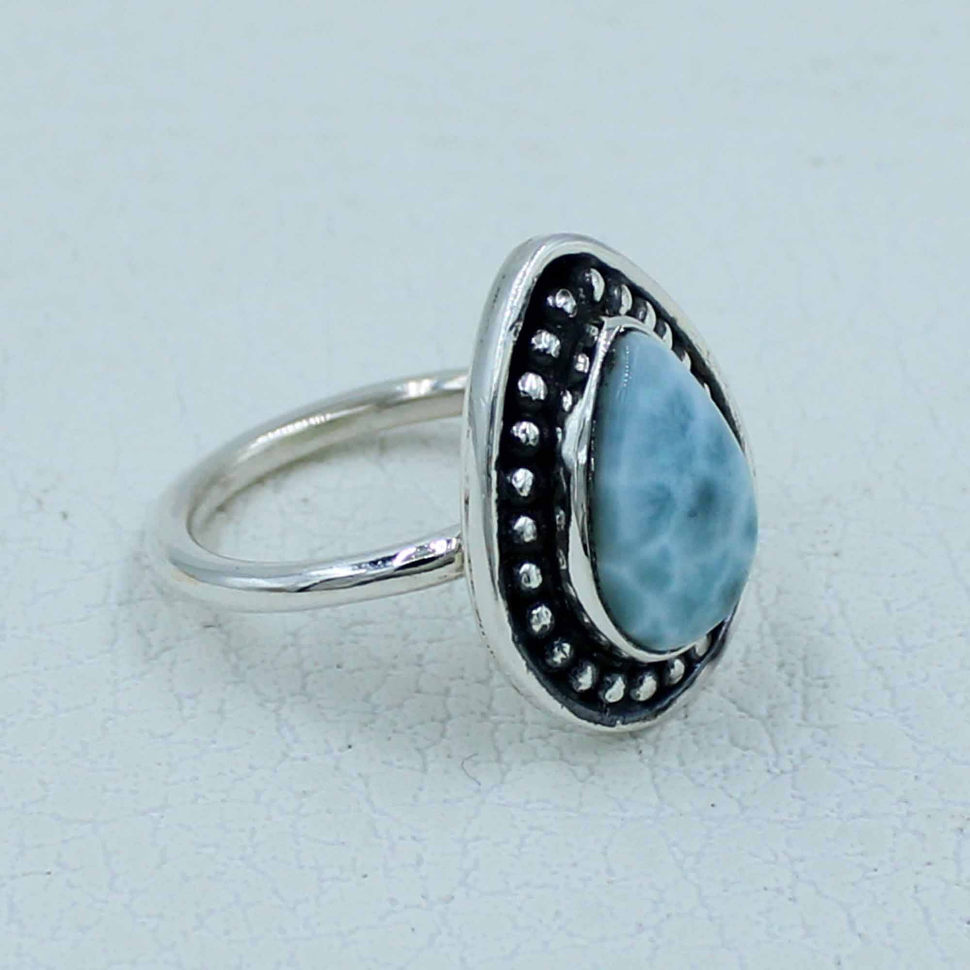 Gorgeous larimar ring - Unisex Larimar Ring