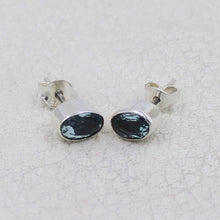 Elegant Oval Gemstone Studs – Handcrafted Silver Jewelry