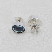 Elegant Oval Gemstone Studs – Handcrafted Silver Jewelry
