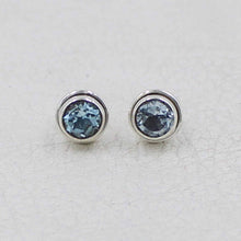 12 pair Colorful Round Gemstone Stud Collection in Sterling Silver