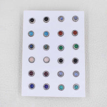 Fashionable Daily Wear Color Stud Earrings for Girls & Women - 12 Pair