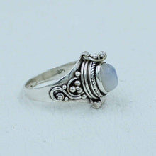 Moonstone Sterling Silver Box Ring