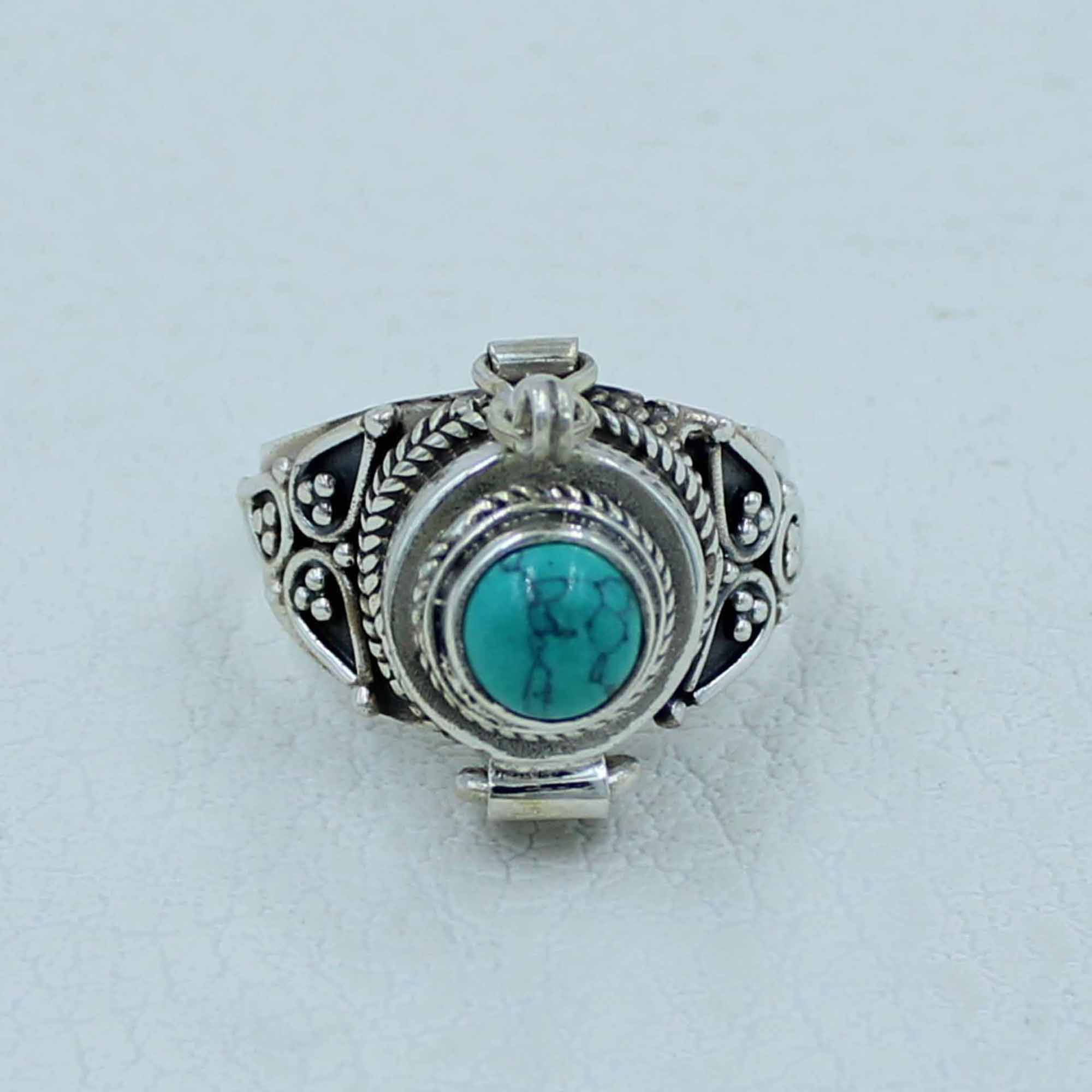 Turquoise Sterling Silver Poison Ring