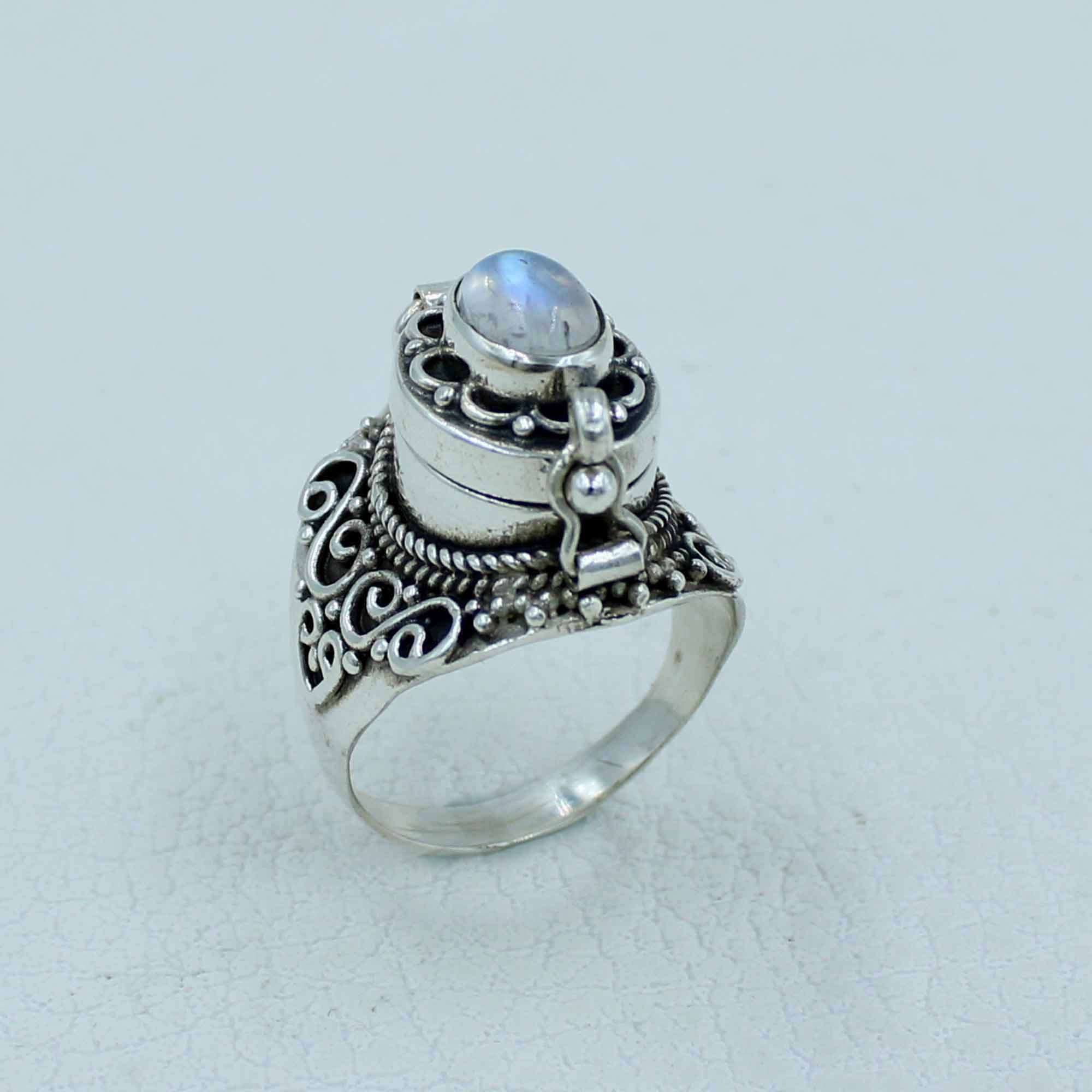 Moonstone Sterling Silver Ring - Poison Jewelry