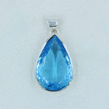 Swiss Blue Topaz & Sterling Silver Pendant - December Birthstone