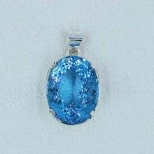 Swiss Blue Topaz Pendant - December Birthstone Silver Jewelry