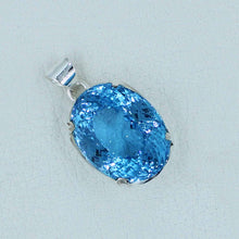 Swiss Blue Topaz Pendant - December Birthstone Silver Jewelry